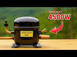 I Made 220V Electricity Using Old Refrigerator Compressor! You Will Be Shocked !