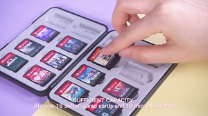 HEIYING Switch Game Card Case for Nintendo Switch 2/ OLED / Lite,Custom Pattern Memory Games Holder Case with 16 Game Card Slots and 16 Micro SD Cards Slots