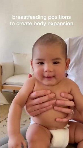 Utilizing the koala hold while breastfeeding to create opening and expansion in your baby.