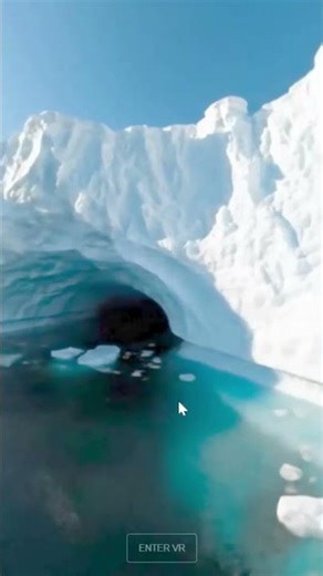 The Frozen Heart of Antarctica 🌍 | 360° Iceberg VR #shorts #glacier #nature #travel #lake