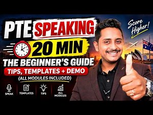 PTE Speaking in 20 Minutes 🔥 Beginner’s Guide | Tips, Templates & Demo (All Modules)
