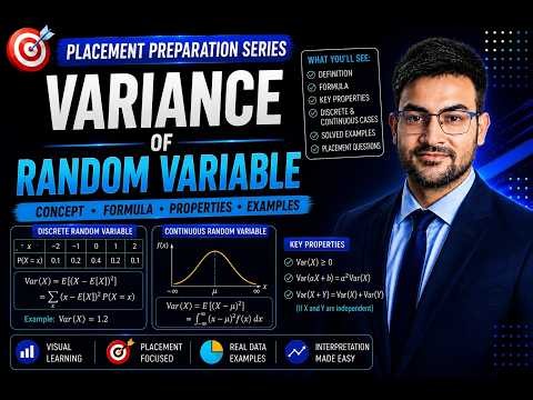 Variance of Random Variable | Statistics Complete Playlist for Placements & Competitive Exams
