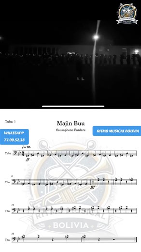 MAJIN BUU JSU TUBA PARITURAS #majinbuu #fyp #partituras #marchingband #drumcorps