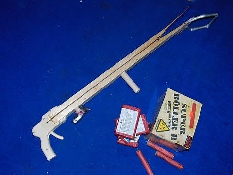 Shooting dynamite sticks with the slingshot!