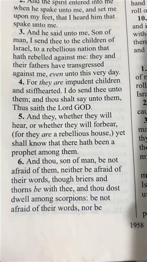 Fear Not – God Commands Ezekiel to Speak His Words | Ezekiel 2:6–8