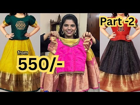 Pattu Pavadai Sattai for Kids Part-2 👧✨ Starting at Just ₹550! | Latest Designs @ Hasini Boutique