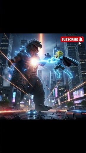 Spongebob vs Godzilla 😱#spongebob #godzilla #shorts #battle #memes meme