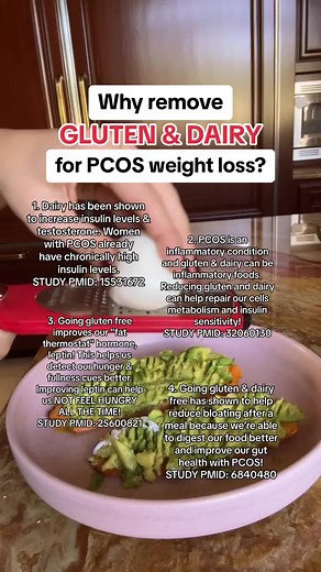This is your daily reminder on how finding alternatives to foods with gluten and dairy can help us heal our PCOS symptoms! ✨ So does this mean we have to cut out gluten and dairy forever? 🤔 Not necessarily! I suggest limiting your intake for at least 30 days to see if it helps your body feel better. Try it and experience 👇 🥨 Improving your metabolism by allowing leptin to work properly rather than slowing it down 🧀 Improving your gut health 🍞 Managing your cravings!!! 🥛 Start healing chron