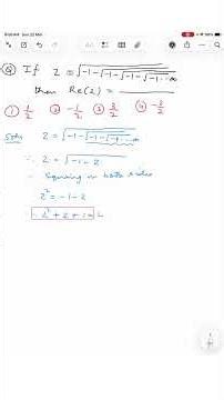 JEE Mains Level Complex Numbers Problem