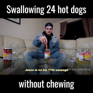 11M views · 22K reactions | Why can't I stop watching this guy swallow hot dog sausages  by TGFbro | UNILAD | Facebook