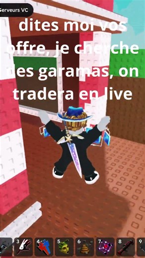 dites moi vos offres, je cherche des garamas, on tradera en live