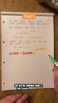 The value of Cars,￼ and natural logs. Who knew! #stem #maths