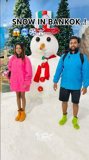 Step Into a Frozen Dream ❄️☃️😱 #thailand #bankok #snowtown #dreamworldthailand #snow #travel