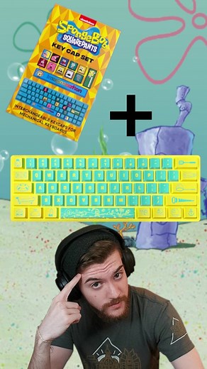 THE BEST SpongeBob Keycap and Keyboard board combo?? #keyboards #keycaps #spongebob #fivebelow @captaln0