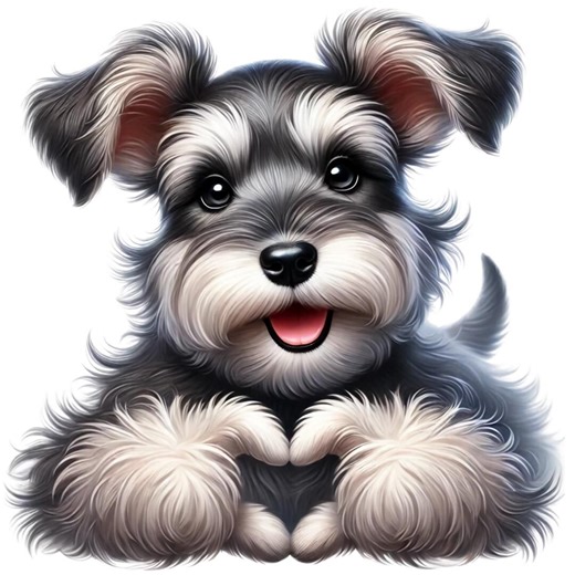 Schnauzer Puppy Love Paws Cross Stitch Pattern (PDF Download) - Etsy