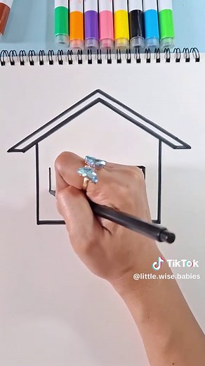 Easy Drawing of a House for Kids