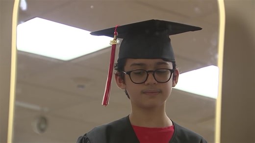 14-year-old prodigy graduates college with double degree; will get master's at 15