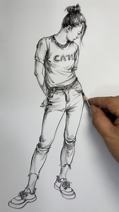 Cute girl drawing tutorial #pencildrawing #pencilart #artwork #pencilsketch #portraitdrawing #usa #artist #europe #unitedstates | PencilArt