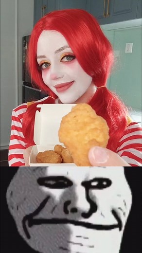 Margarita Averina on Instagram: "My new McDonald's cosplay video! 🥰 #meme #memes #aldorachan #youraldora #mcdonalds #clowncosplay #mcdonaldscosplay #cosplayer #clowngirl"