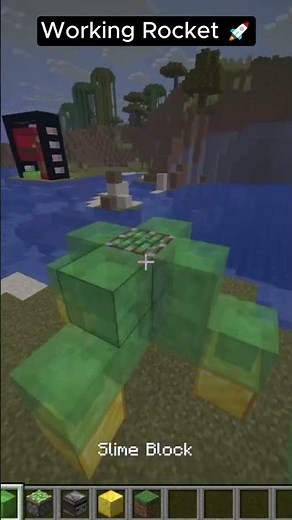 Minecraft Working Rocket🚀 Shorts