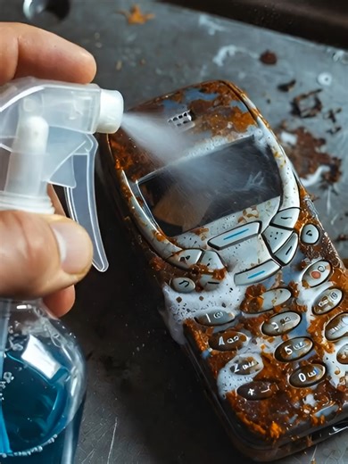 Rusty Nokia phone restoration 📱 From heavy rust to clean metal — satisfying transformation. #RustRemoval #NokiaRestoration #OddlySatisfying #MetalCleaning #Restoration