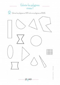 Coloriage les polygones et les non-polygones