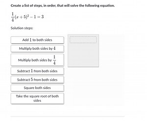 Create a list of steps, in order, that will solve the following... | Filo