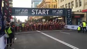Competitors begin the 12 km course in the HBF Run for a Reason. See the story tonight in Seven News at 6 | 7NEWS Perth