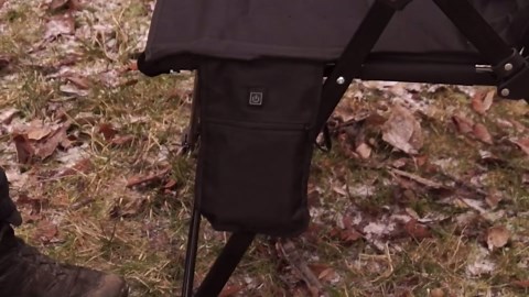 Antarctica Gear Heated Camping Chair with 12V 16000mAh Battery Pack, Heated Portable Chair, Perfect for Camping, Outdoor Sports, Picnics, and Beach Party, with 5 Pockets