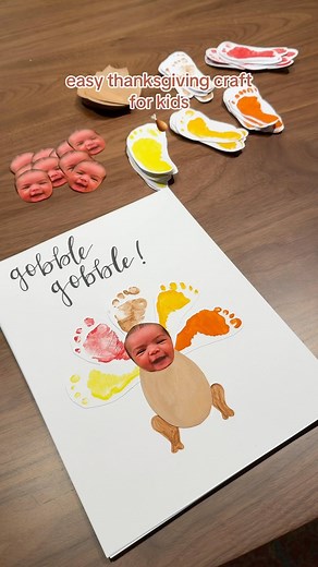 Life of a crafty mom ✨ I wanted to make a cute keepsake with my newborn for Thanksgiving, and I saw this footprint turkey idea on Pinterest. It’s so silly and easy to do! (My newborn footprint tip is to wait until they’re sleeping to get their painted footprints)! Supplies: 🍗 cardstock 🍗 non-toxic acrylic paint 🍗 glue | Brush Me Off