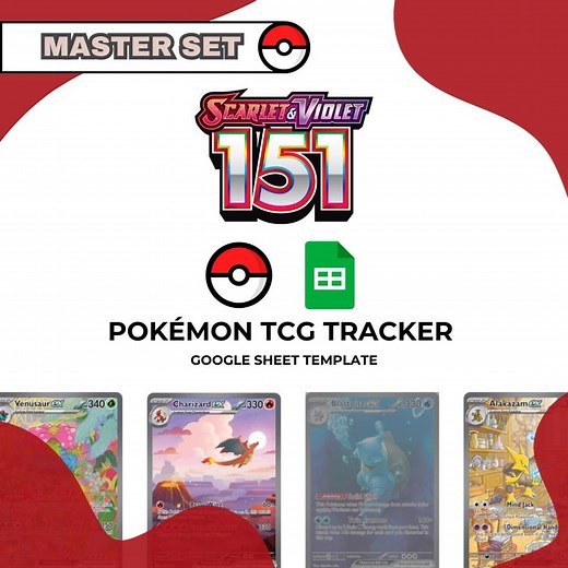 151 Master Set - Pokémon TCG Tracker Google Sheet - Etsy