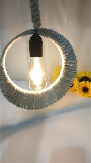 DIY Boho Rope Lamp #shorts #viralshort
