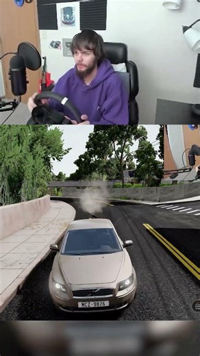 POLICE RAID my Mechanic Shop - Realistic BeamNG Drive with Steering Wheel #shorts