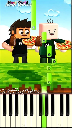 Funny moments while eating ice cream and pizza Piano Tutorial