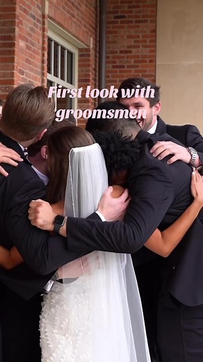 Bride's First Look with Groomsmen | Bridal Party Reveal Video