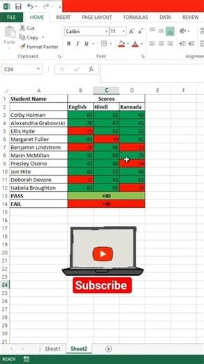 Excel Trick: Color-Code Data with Conditional Formatting! #short #subscribe #video