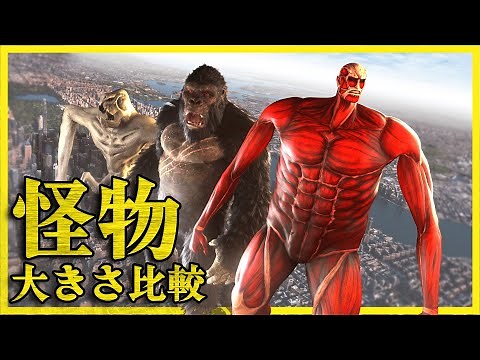 👹 怪物の大きさ比較 👹 俯瞰視点ver