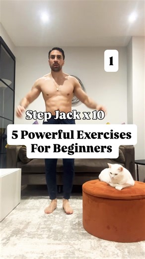 5 Powerful Exercises For Beginners At Home!