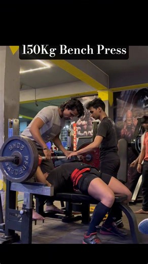 Block Bench 150 Kg Easy 🚀 #benchpress #shortvideo #ytshorts #shorts