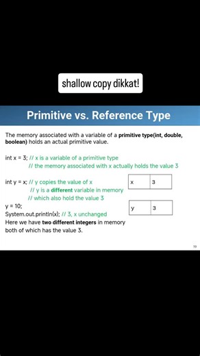 Computer Science AP on Instagram: "İki değişken birbirine eşitlendiğinde, ilk dikkat edeceğimiz şey bu değişkenlerin onject olup olmadığıdır. AP Computer Science A 2026 için merak ettikleriniz ve özel ders için DM✉️ #collegeboard #computerscience #ap #APCSA"