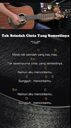 Tak Seindah Cinta Yang Semestinya - Naff | Chord Gitar Mudah dan Lirik #chordgitar #guitarlessons
