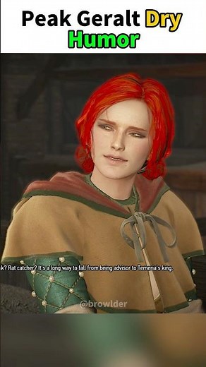 Peak Geralt dry humor #shorts #witcher3 #witcher3wildhunt