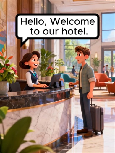 Hotel Check-In English Conversation 🏨 | Speak English Confidently Learn how to speak English confidently at a hotel 🏨 This hotel check-in conversation will help you improve your spoken English, travel English, and real-life communication skills. Perfect for beginners and travelers ✈️ 👉 Watch till the end & save for practice! hotel check in english conversation hotel reception english spoken english for travel english conversation at hotel daily use english sentences travel english conversatio