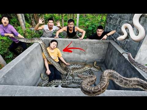 3 Brave Hunters Risk Their Lives to Rescue Girl from 100 Giant Python in Abandoned House