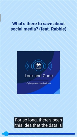 🎙️ New Lock and Code episode 🎙️ On this episode of Lock and Code, host David Ruiz speaks with Rabble—an early architect of social media, Twitter’s first employee, and host of the podcast Revolution.Social—about what good remains inside social media and what steps are being taken to preserve it. Listen to this new episode here: https://bit.ly/3KXryWQ | Malwarebytes