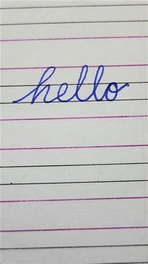 How to write hello in cursive writing #handwriting #cursivewriting #art #handwritingwarmup #cursive