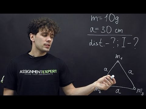 Moment of inertia of the equilateral triangle system