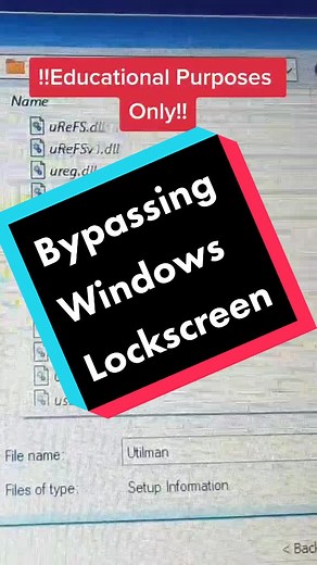 Bypassing Windows lockscreen 😅 @nixta0509 #hacker #whitehathacker #followformore