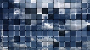 modern animation background computer graphic design grid, block and neon wall series animation futuristic background