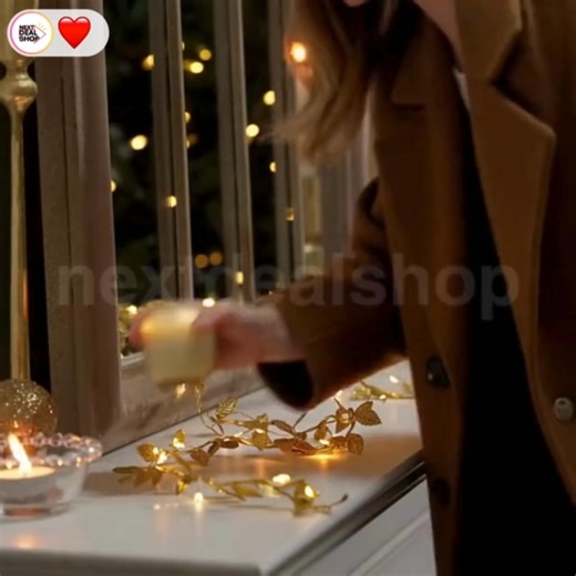 48 reactions · 3 comments |  Double the length, double the magic! Light up your space with not one, but TWO golden leaf fairy light strings. Perfect for draping, wrapping, or creating a cozy glow. Link in comments!  | Next Deal Shop | Facebook